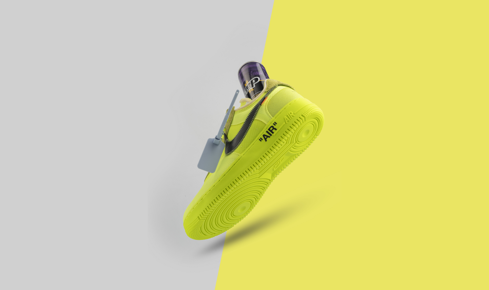 OFF WHITE YELOW AF1 BANNER